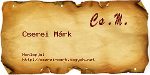 Cserei Márk névjegykártya